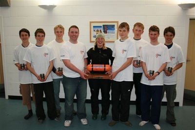 Joint male team winners with Di Gilbert