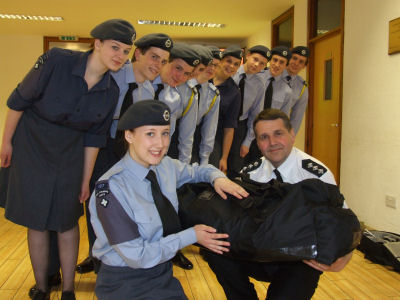 Grampian Police hand over kitbags